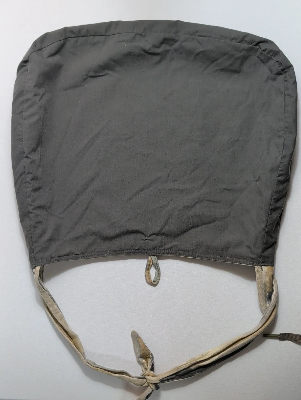 Neutral Block-Stripe Knotted Shoulder Bag